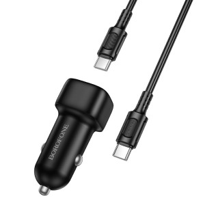 Cargador Auto Borofone BZ34A PD 20W USB-C con Cable Type-C