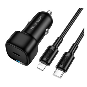 BOROFONE BZ34A PD 20W USB-C Auto Charger + Lightning Cable