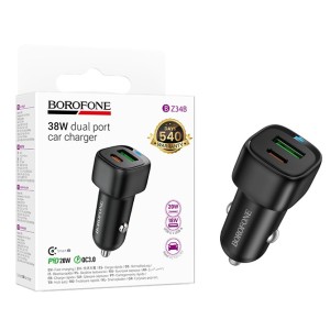 BOROFONE BZ34B Cloud PD 38W USB-C + USB Car Charger