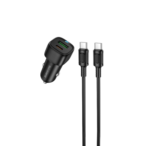 Cargador Auto BOROFONE BZ34B PD 38W USB-C + USB con Cable Tipo C