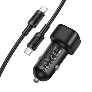 BOROFONE BZ34B PD 38W Car Charger USB-C + USB with Type-C Cable