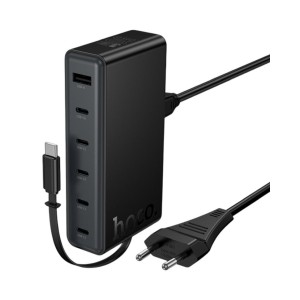 HOCO C151A Desktop Charger with 1 USB Port + 6 Type-C Ports, 50W, with Type-C Cable