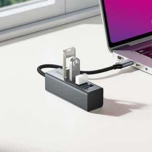 Hub USB Type-C HOCO HB1C 4 en 1 | 4×USB 3.0 Alta Velocidad