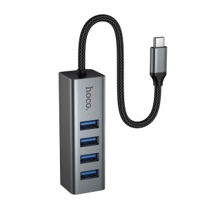 Hub USB Type-C HOCO HB1C 4 en 1 | 4×USB 3.0 Alta Velocidad