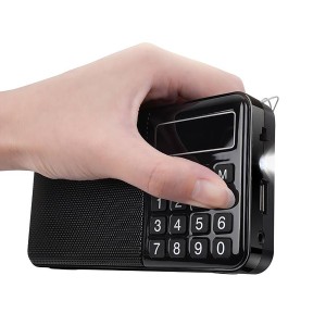 HOCO HI50 Portable Radio Bluetooth 5.3 AM/FM USB TF 5W Black