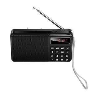 HOCO HI50 Portable Radio Bluetooth 5.3 AM/FM USB TF 5W Black