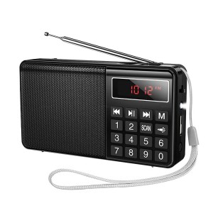 Radio Portátil HOCO HI50 Bluetooth 5.3 AM/FM USB TF 5W Negro