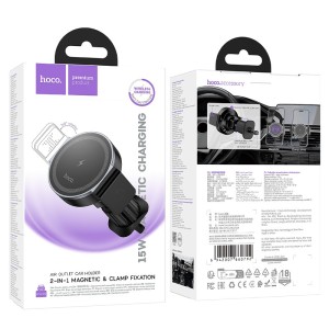 HOCO HW35 MagSafe Car Mount Wireless Charging 15W