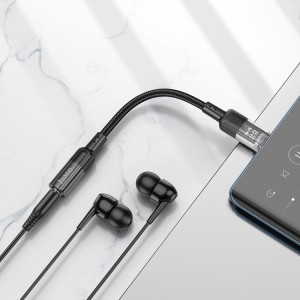 Adaptador Audio USB-C a Jack 3.5 mm HOCO LS37 con Micrófono