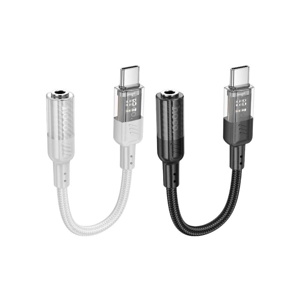Adaptador Audio Tipo C a Jack 3.5 mm Hoco LS37 Spirit con soporte de micrófono