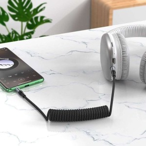 Cable Auxiliar HOCO UPA33 3.5 mm Resorte 1,5 m | Audio Hi-Fi