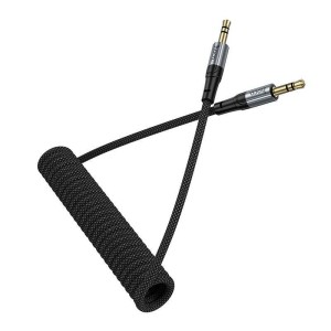 HOCO UPA33 3.5 mm Auxiliary Cable with Spring, 1.5 m | Hi-Fi Audio