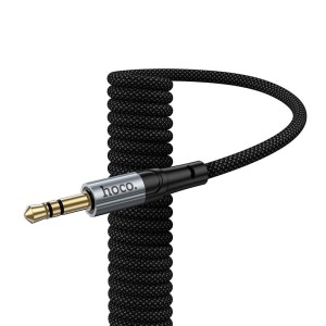 HOCO UPA33 3.5 mm Auxiliary Cable with Spring, 1.5 m | Hi-Fi Audio
