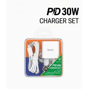 Cargador Hoco C76A Pro 30W Tipo C a Tipo C – Carga Rápida PD 3.0 para iPhone y Más
