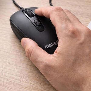 Maxell MOWR-105C USB-C 1600 DPI Optical Mouse | Ergonomic